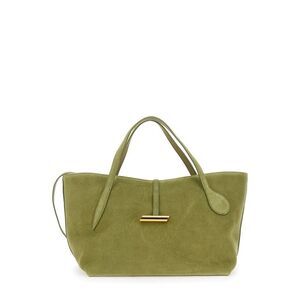 Liffner Women 'Petite Penne' Green Handbag With Side Pocket In Leather Woman